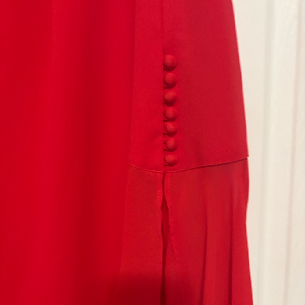 Calvin Klein Vibrant Red Long Sleeve Dress - Picture 4 of 9